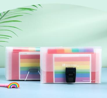 360Home Mini Regenbogen A6 Sortierordner Mehrfach Sortiermappen Tasche